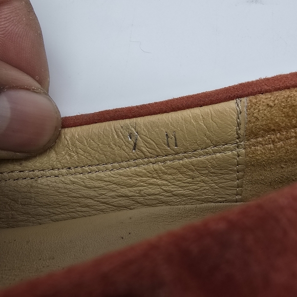 Vaneli Shoe Women's 7 Suede Driving Moccasins Brown Red Blue - Picture 3 of 8